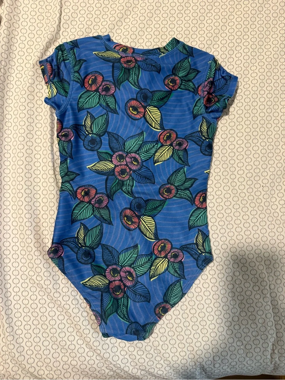 Tea Collection Blue Floral Zip-Front One-Piece